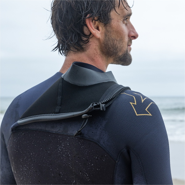 Fato De Mergulho Masculino Xcel Comp + Zíper Chest Zip 5/4mm MN54CPC4BU 2025 - Black /Azul